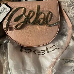 Bebe Blush Crossbody Bag with Gold Logo